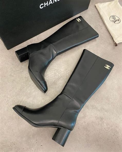 chanel uk boots|Chanel high heel boots.